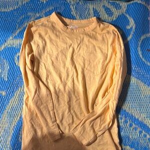 primary Yellow Long Sleeve Kids Shirt